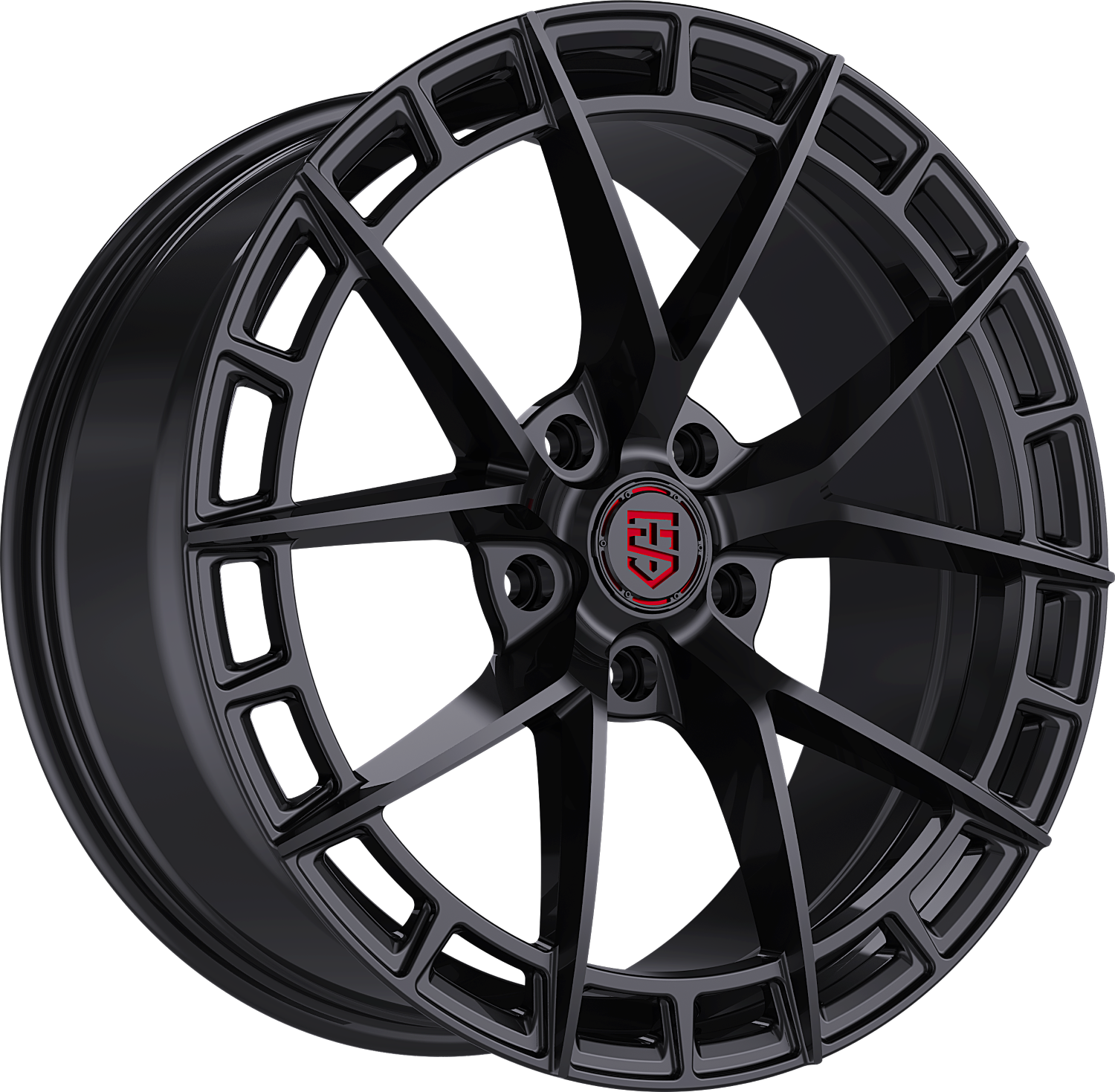 22x10 TIS Motorsports 504B Gloss Black 6x5.5 +24 offset 106.2 hub 504B-2208324