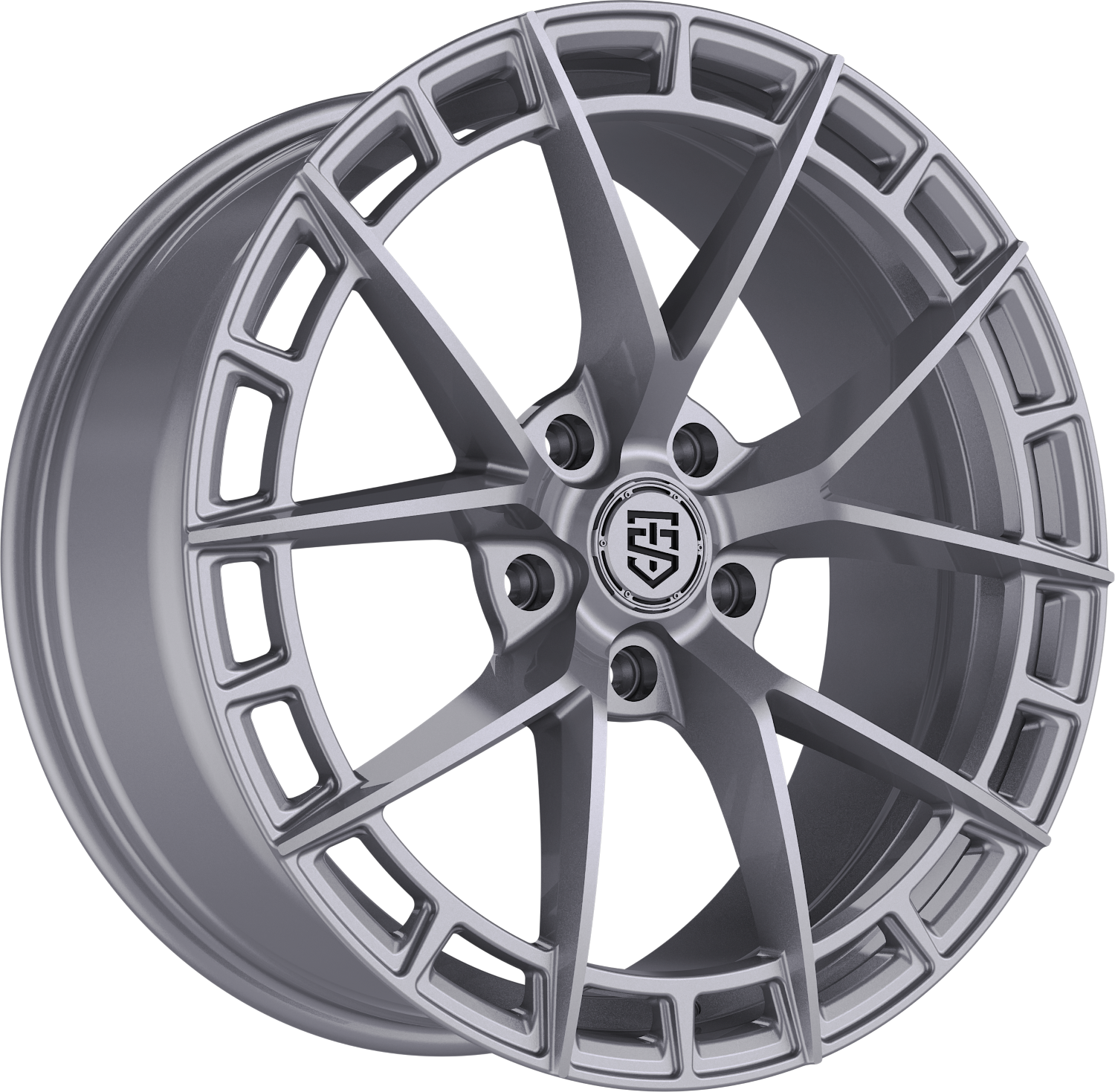 22x10 TIS Motorsports 504S Gloss Silver 6x5.5 +24 offset 106.2 hub 504S-2208324