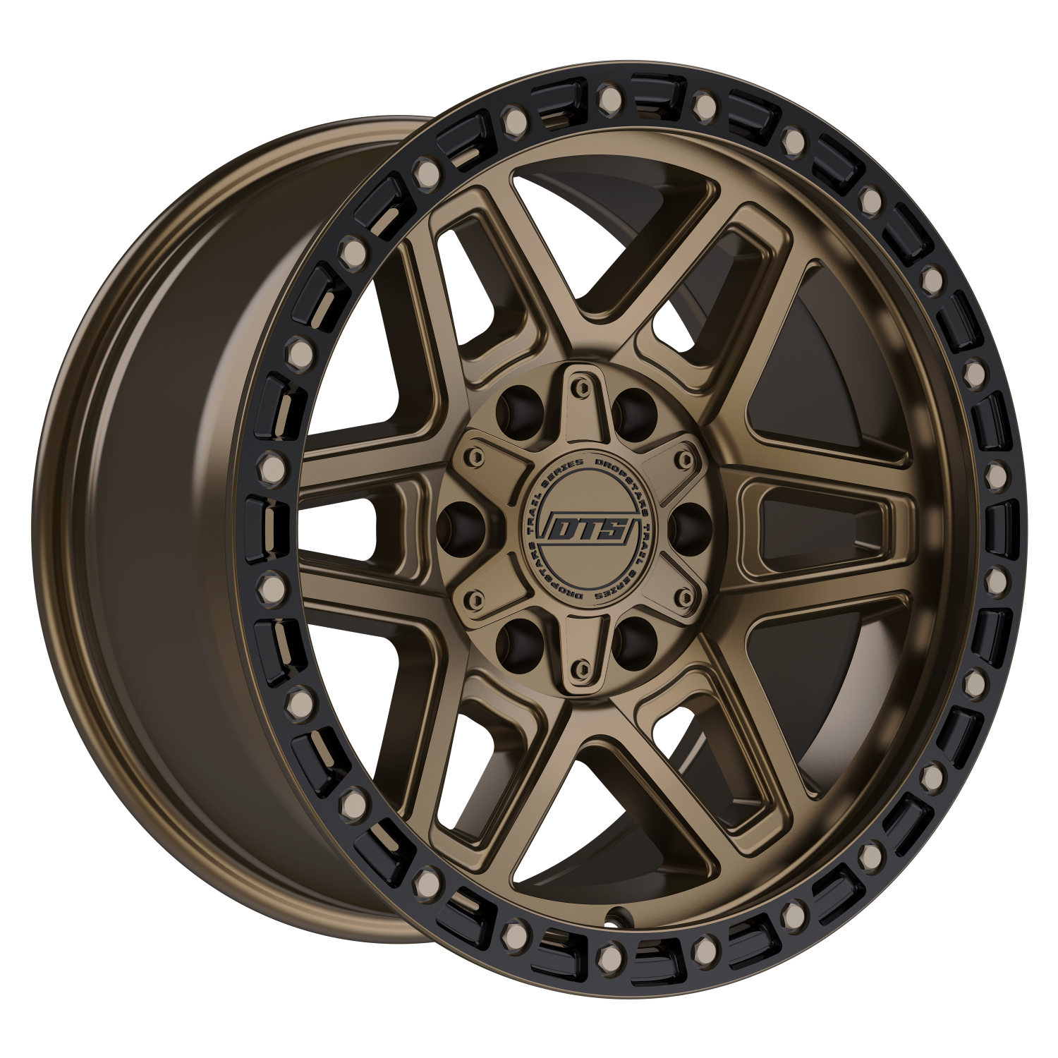 20x10 Dropstars Trail Series 602BZB Satin Bronze w/ Black Ring 6x135 / 6x5.5 -19 offset 106.2 hub 602BZB-2106819