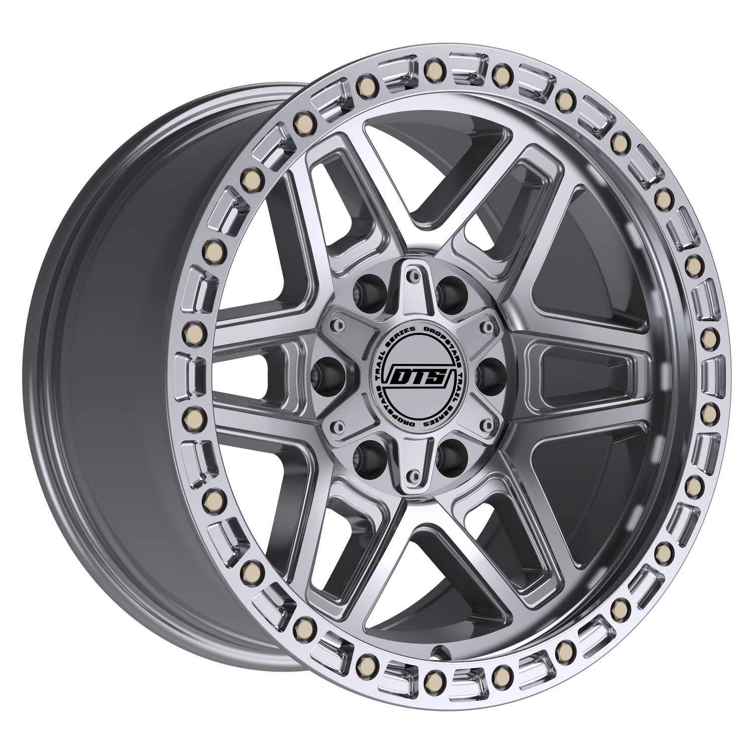 18x9 Dropstars Trail Series 602MS Machined Silver 6x135 / 6x5.5 +00 offset 106.2 hub 602MS-8906800