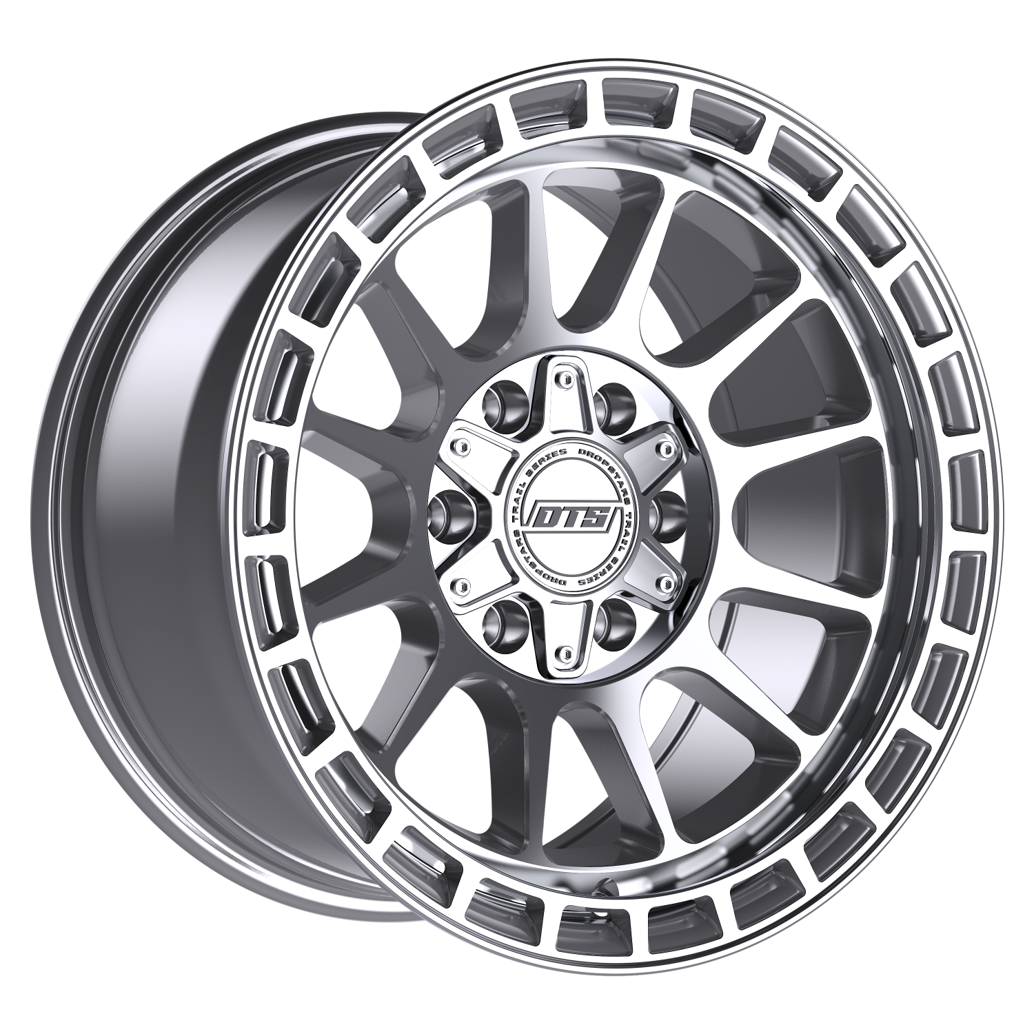 20x9 Dropstars Trail Series 606MS Machined Silver 6x135 / 6x5.5 +00 offset 106.2 hub 606MS-2096800