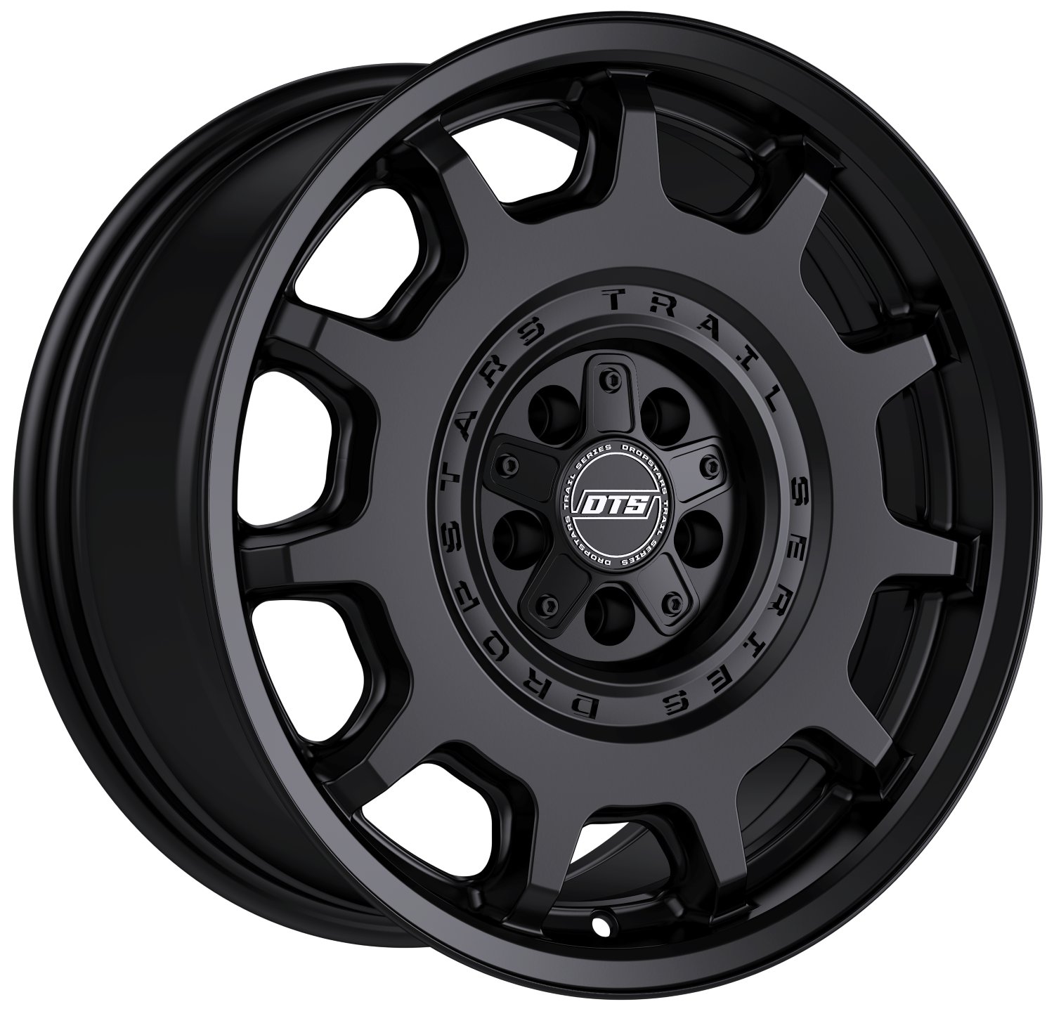 17x8 Dropstars Trail Series 607SB Satin Black 5x108 / 5x4.5 +35 offset 73.1 hub 607SB-7801435