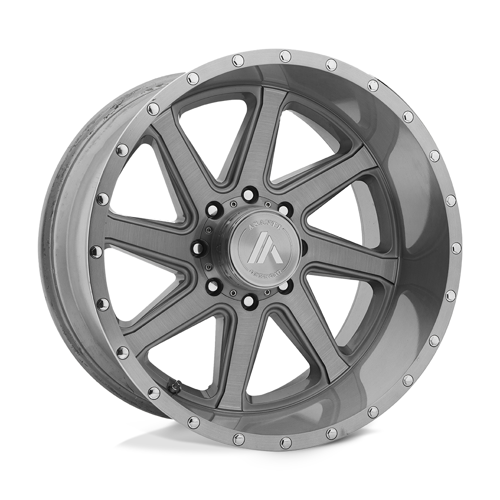 20x12 Asanti Off Road Wheels AB814 WINDMILL 8x180 -40 offset 124.2 hub GRAY - AB814-201288TB40NL