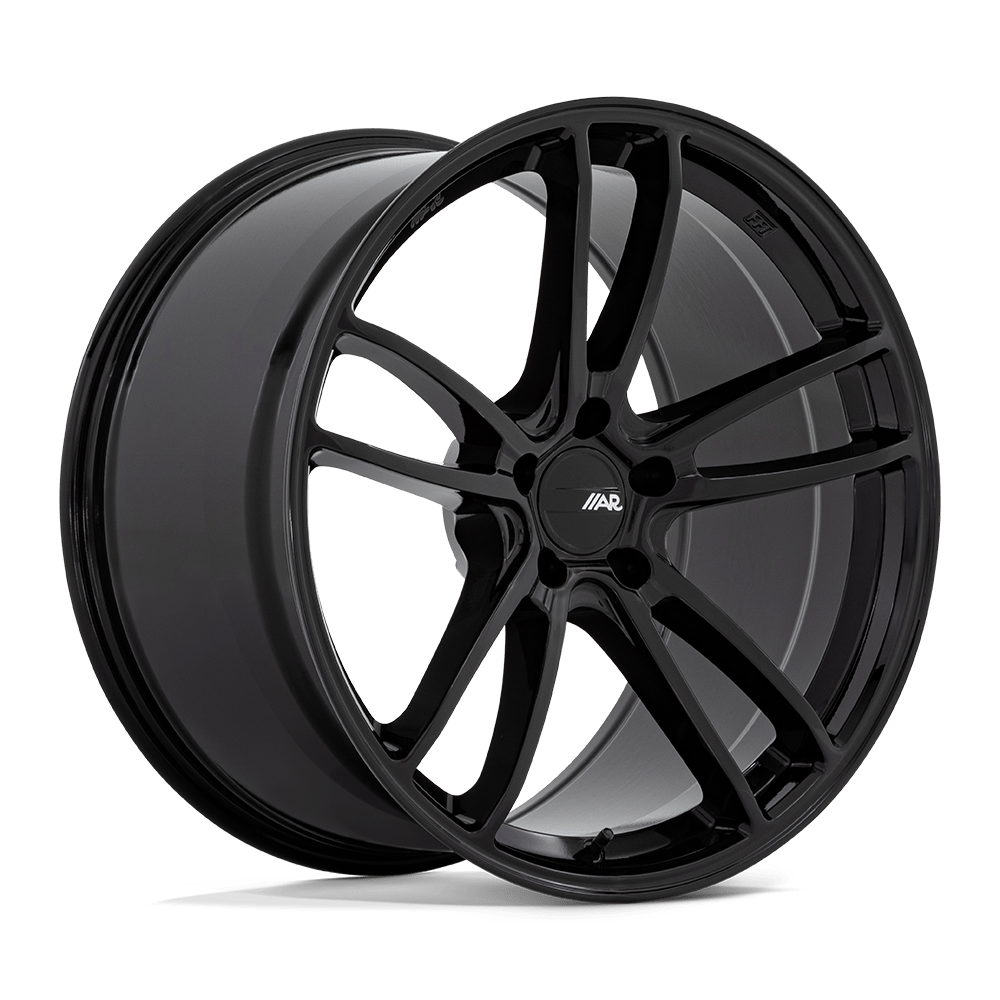 20x10 American Racing Wheels AR941 MACH FIVE 5x120 22 offset 66.9 hub BLACK - AR94121052322