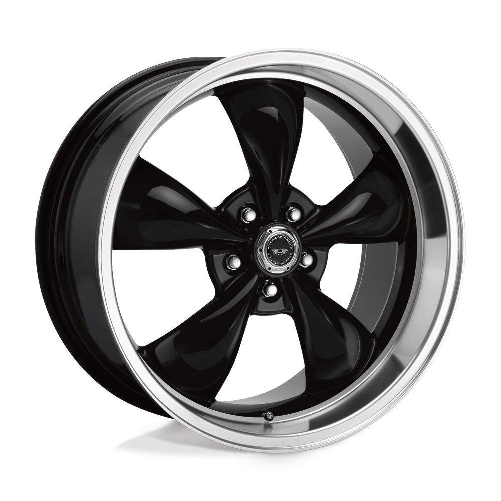 16x7 American Racing Wheels AR105 TORQ THRUST M 5x110 35 offset 65.07 hub BLACK - AR105M6752B