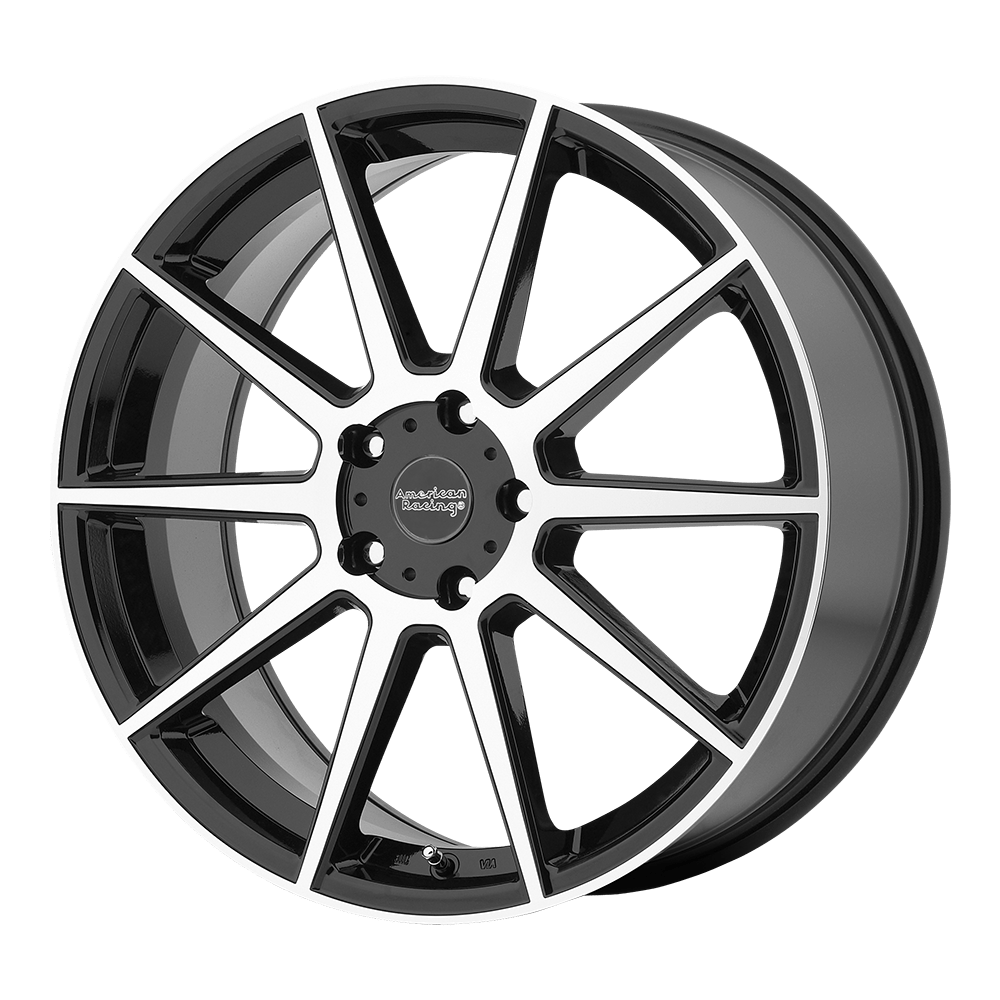 18x8 American Racing Wheels AR908 5x114.3 40 offset 72.56 hub MACHINED - AR90888012340
