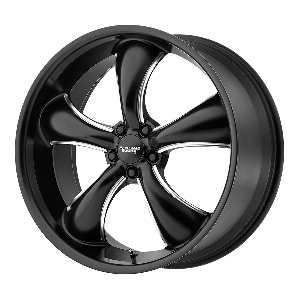 20x9.5 American Racing Wheels AR912 TT60 5x120 42 offset 74.1 hub BLACK - AR91229552942