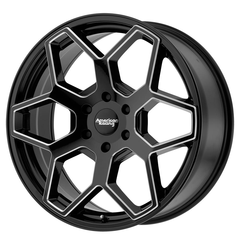 18x8.5 American Racing Wheels AR916 6x135 35 offset 87.1 hub BLACK - AR91688563335