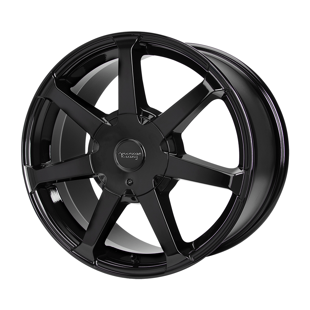 17x7 American Racing Wheels AR930 5x108/5x114.3 40 offset 72.56 hub BLACK - AR93077001340