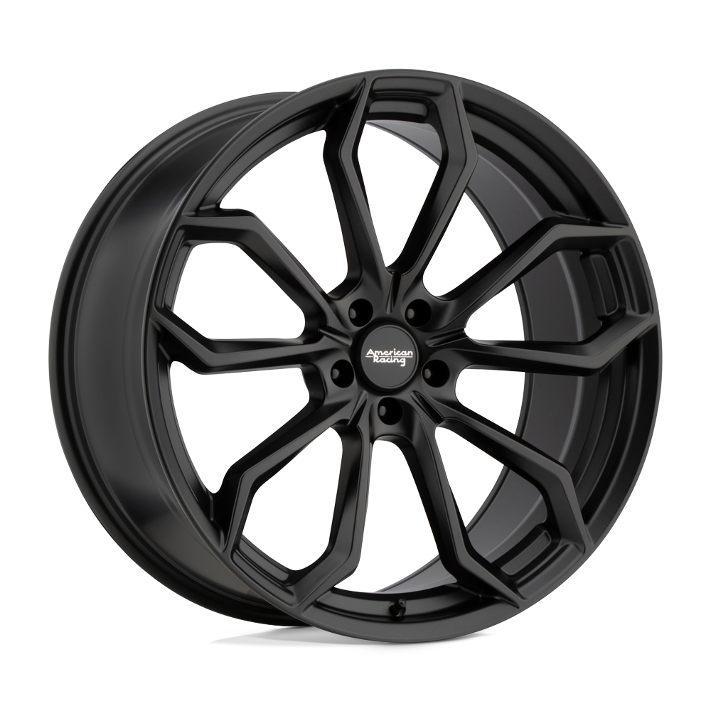 20x10.5 American Racing Wheels AR932 SPLITTER 5x114.3 45 offset 72.56 hub BLACK - AR93220512745