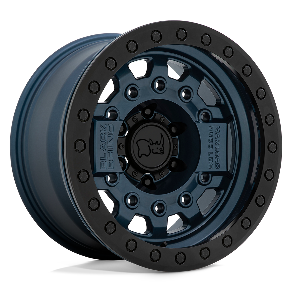 17x8.5 Black Rhino Hard Alloys AVENGER BEADLOCK 6x139.7 -30 offset 112.1 hub BLUE - 1785AVG-06140U12