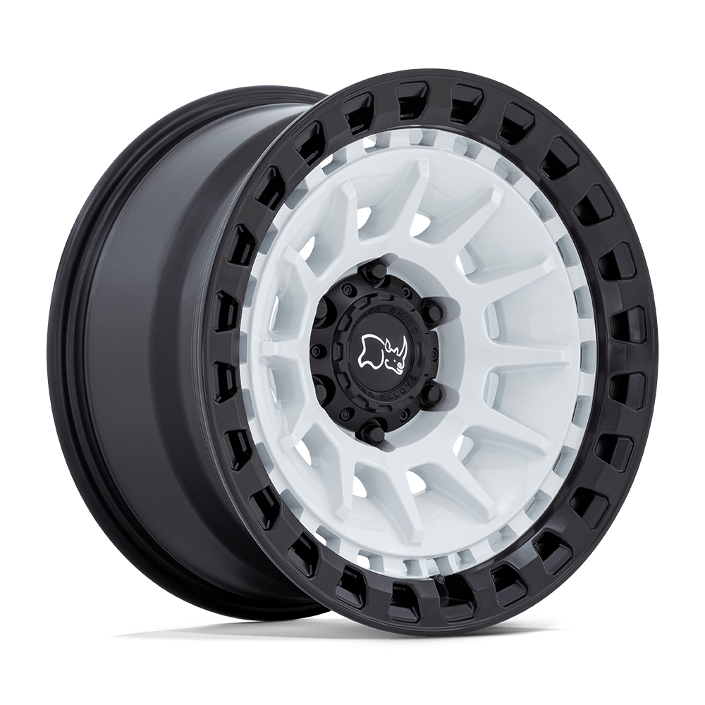 17x8.5 Black Rhino Hard Alloys BARRAGE 5x127 -10 offset 71.5 hub WHITE - BR009WM17855010N
