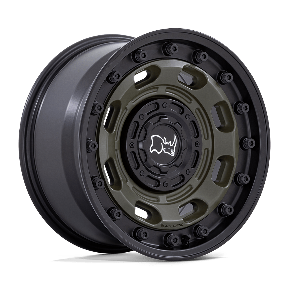 17x8.5 Black Rhino Hard Alloys ATLAS 6x135/6x139.7 -10 offset 106.1 hub GREEN - BR007EB17856710N