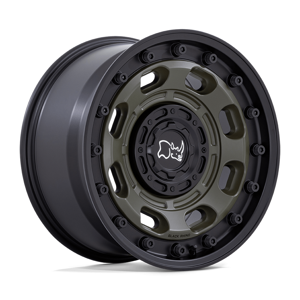 16x8 Black Rhino Hard Alloys ATLAS 5x160 38 offset 65.07 hub GREEN - BR007EB16801638
