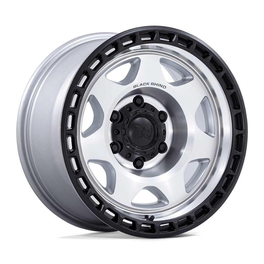 17x8.5 Black Rhino Hard Alloys BR018 VOYAGER 6x135 -10 offset 87.1 hub SILVER - BR018SD17856310N