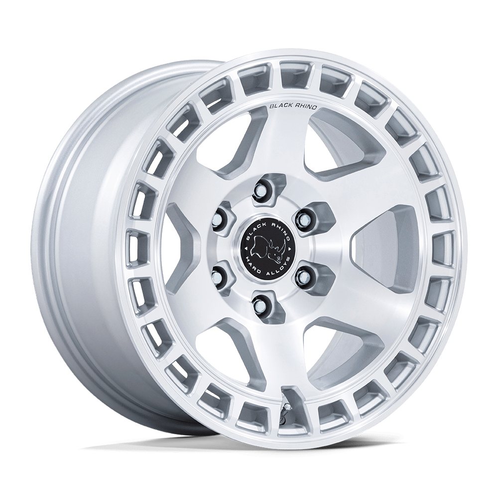 17x8.5 Black Rhino Hard Alloys BR022 BAHARI 5x127 25 offset 71.5 hub SILVER - BR022SD17855025