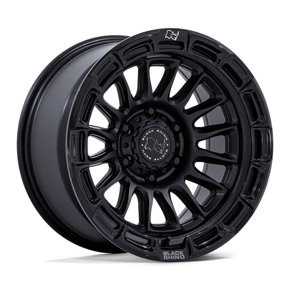 17x8.5 Black Rhino Hard Alloys BR025 RIVAL 5x114.3 25 offset 72.56 hub BLACK - BR025MB17851225