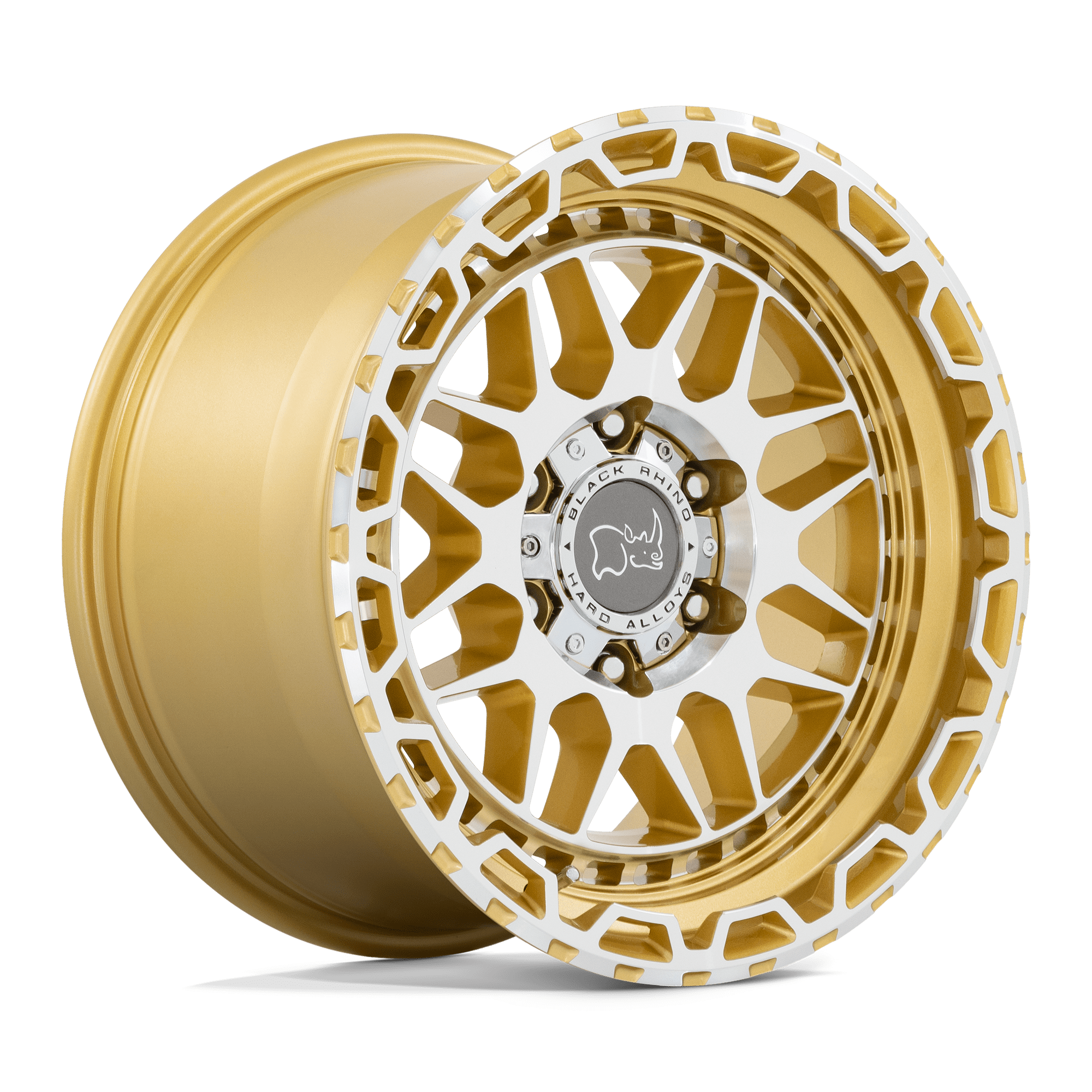 18x9.5 Black Rhino Hard Alloys HOLCOMB 6x135 12 offset 87.1 hub GOLD - 1895HLB126135L87