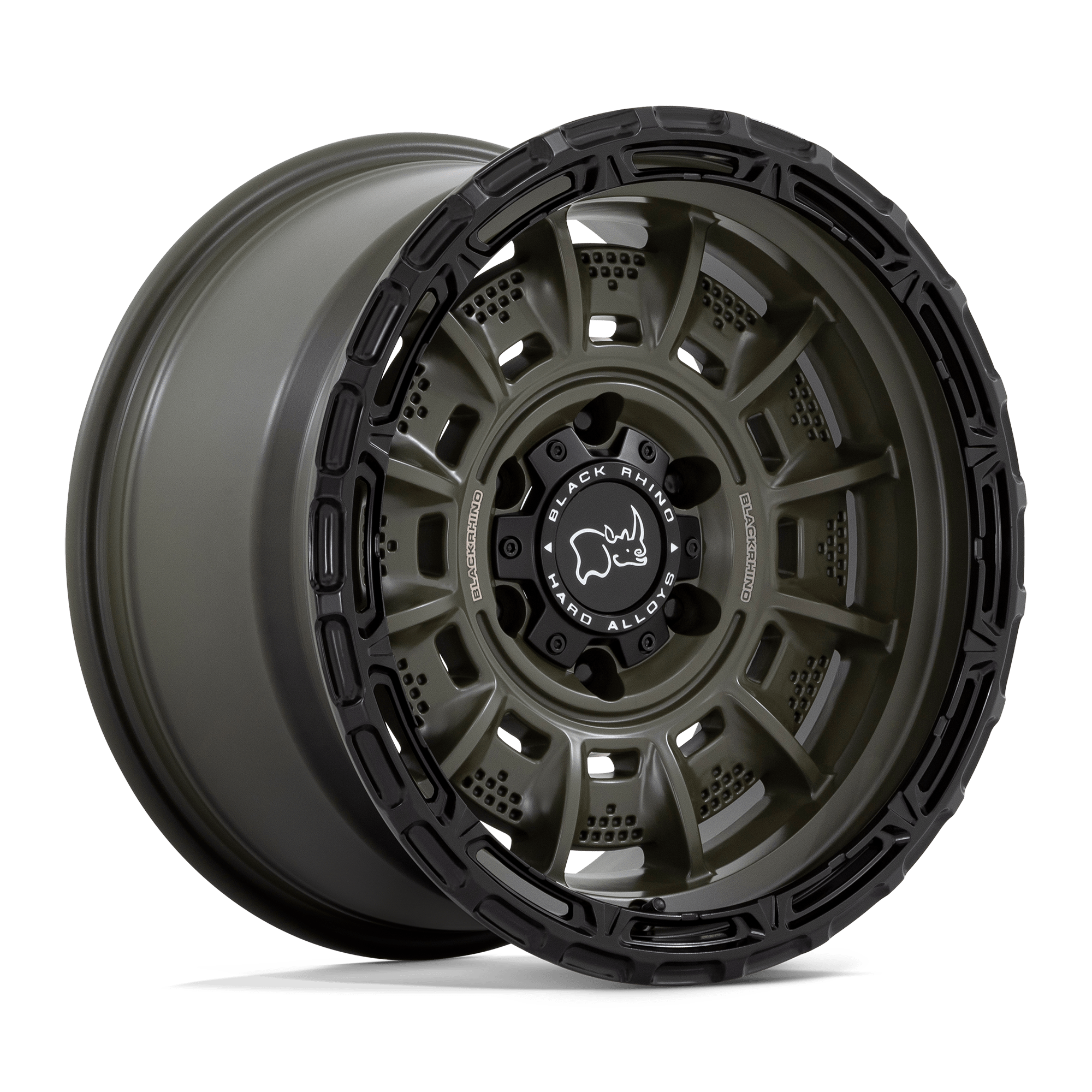 17x9 Black Rhino Hard Alloys LEGION 5x127 -12 offset 71.5 hub GREEN - BR002EB17905012N