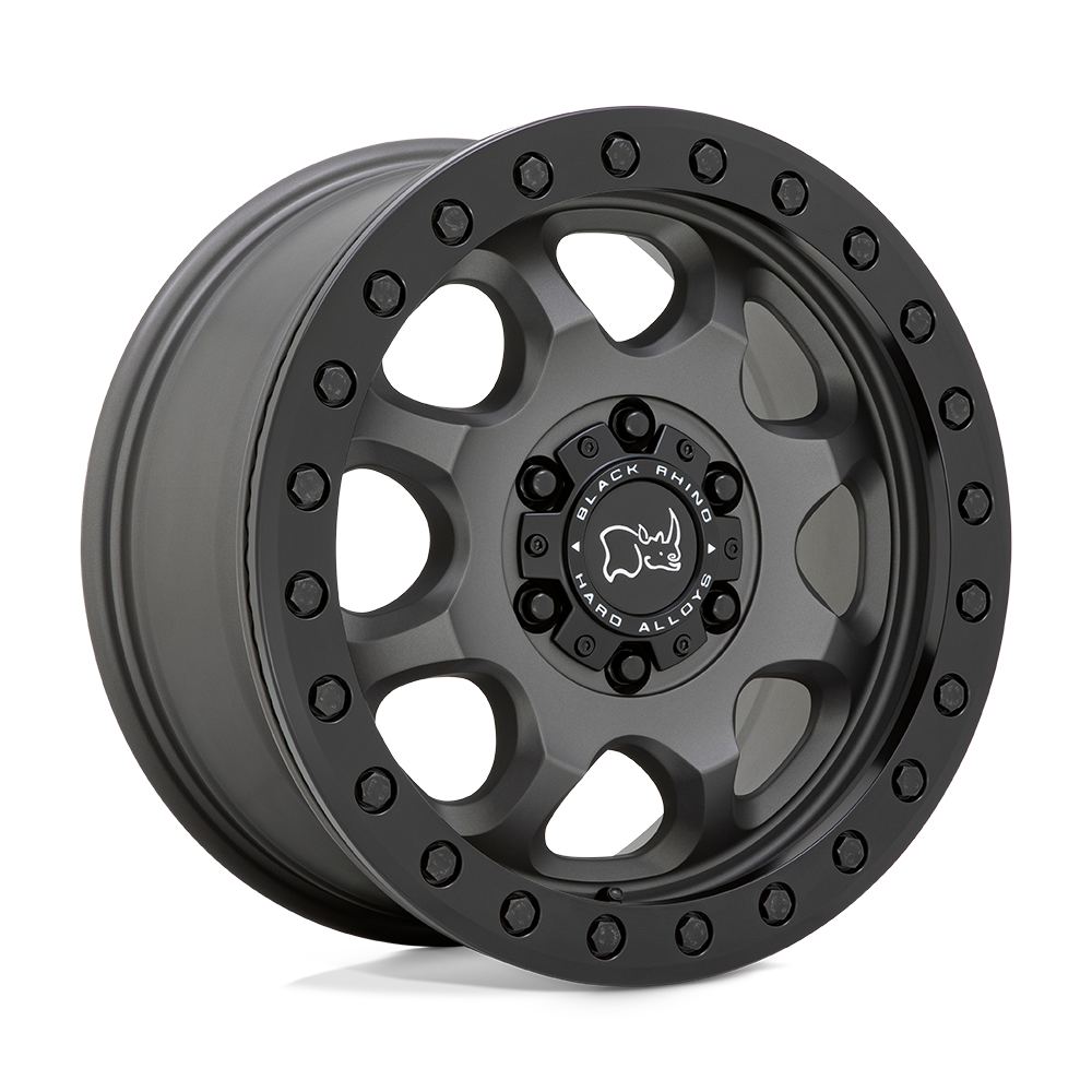 17x8 Black Rhino Hard Alloys VENTURE BEADLOCK 6x130 38 offset 84.1 hub GRAY - 1780VTR386130G84
