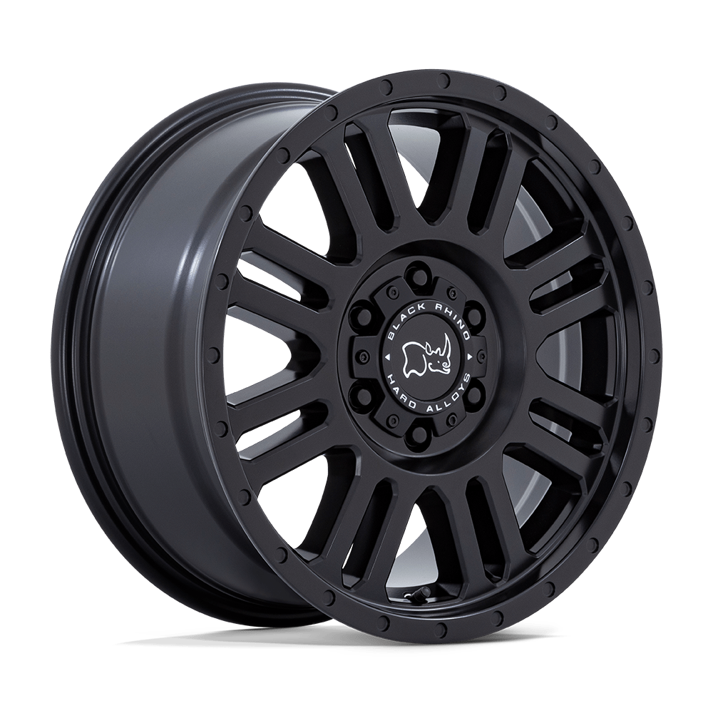 18x8 Black Rhino Hard Alloys YELLOWSTONE 6x130 48 offset 84.1 hub BLACK - 1880YWN486130M84