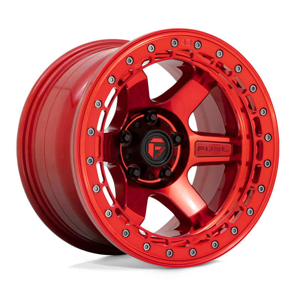 17x8.5 Fuel Offroad Wheels D123 BLOCK BEADLOCK 6x135 0 offset 87.1 hub RED - D12317858947