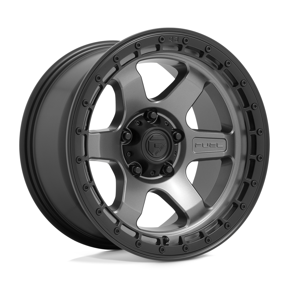 17x9 Fuel Offroad Wheels D752 BLOCK 6x139.7 -12 offset 106.1 hub GRAY - D75217908445