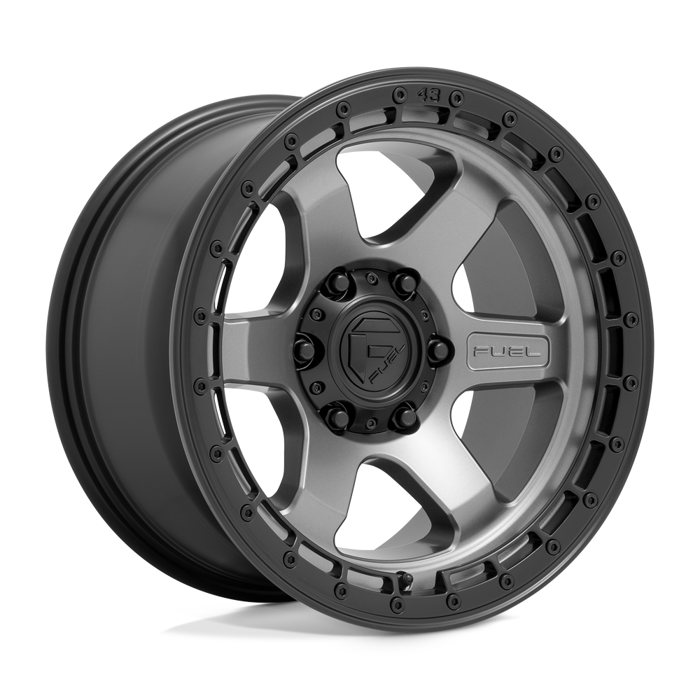 17x9 Fuel Offroad Wheels D752 BLOCK 6x114.3 1 offset 66.06 hub GRAY - D75217908750