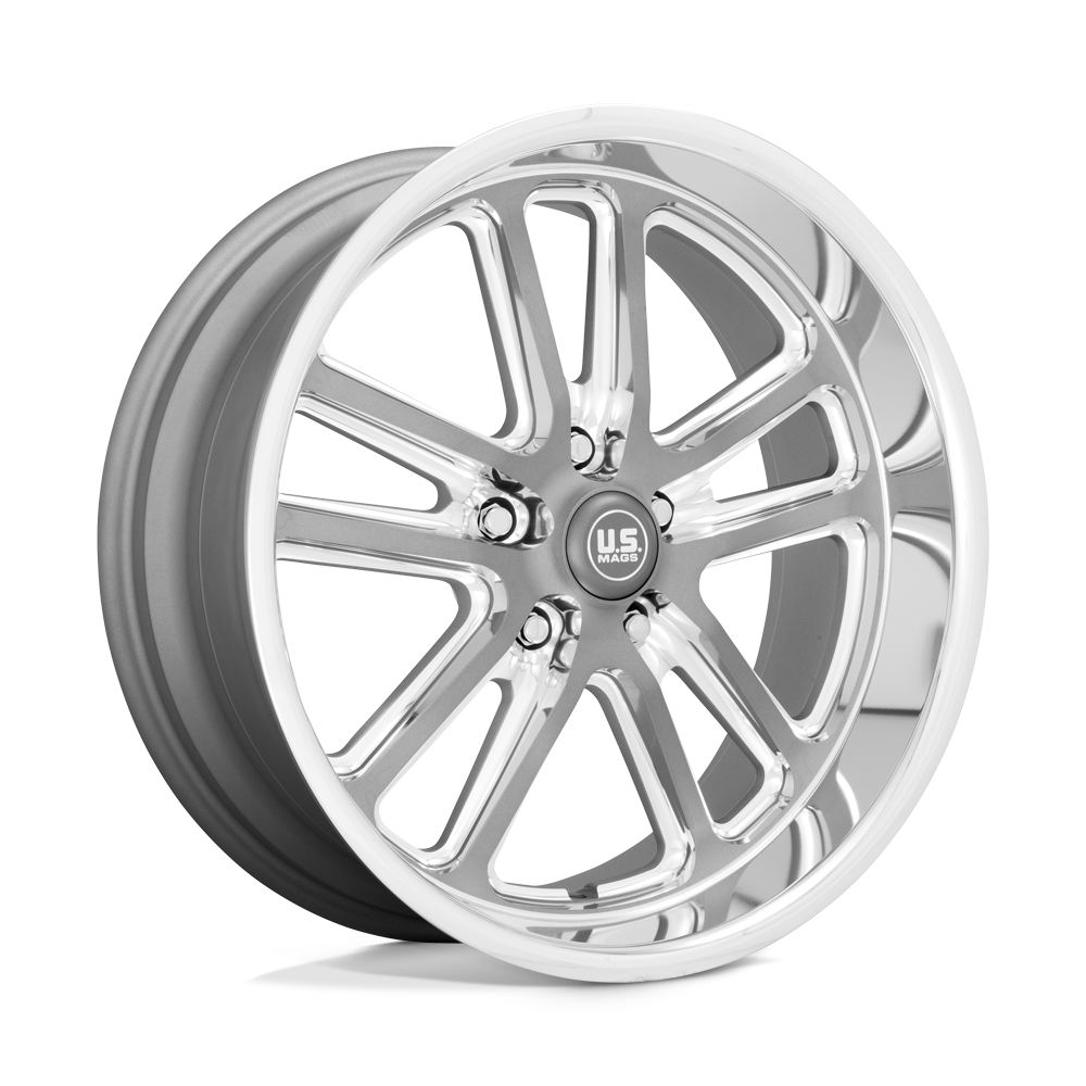 20x9.5 US Mas Wheels U130 BULLET 5x120.65 1 offset 72.56 hub GRAY - U13020956152