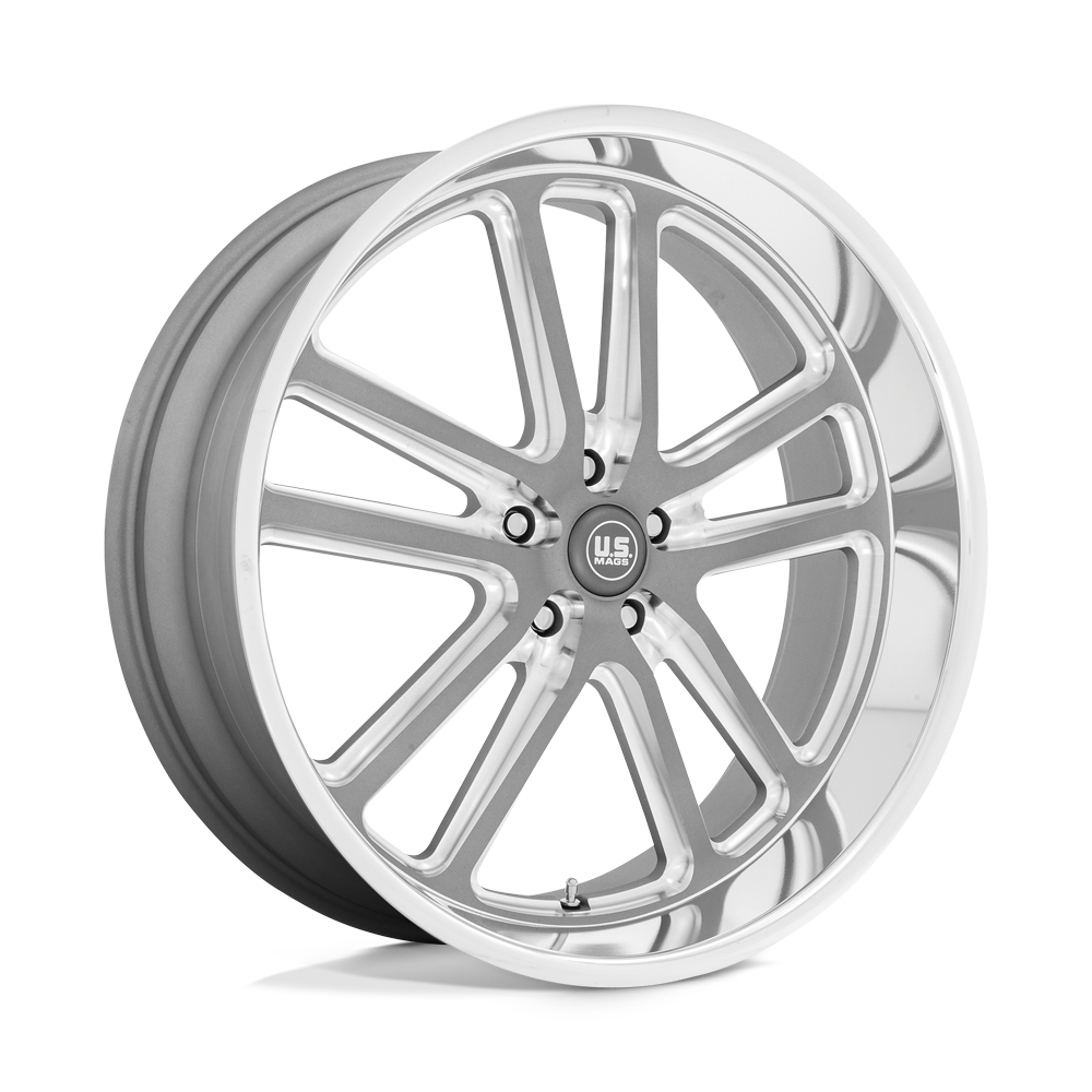 24x9 US Mas Wheels U130 BULLET 5x120.65 1 offset 72.56 hub GRAY - U13024906150