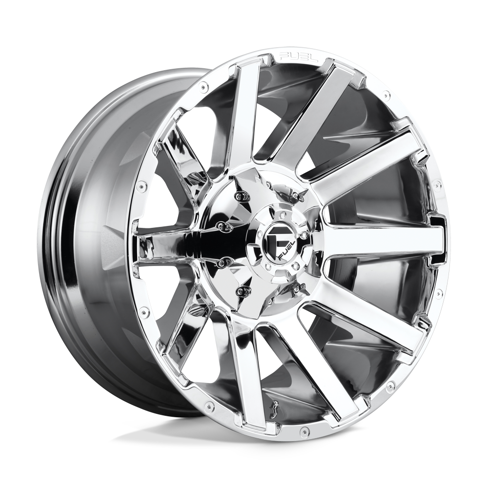 20x10 Fuel Offroad Wheels D614 CONTRA 8x165.1 -18 offset 125.1 hub CHROME - D61420008247