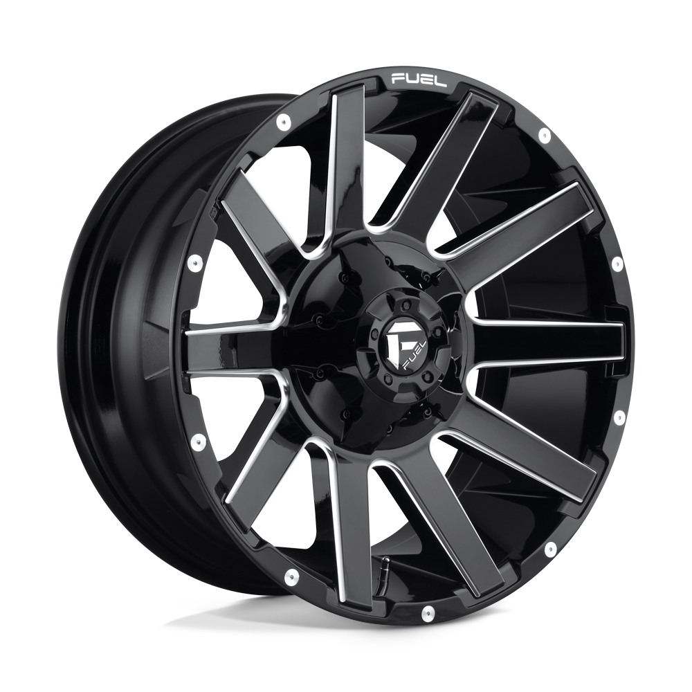 20x9 Fuel Offroad Wheels D615 CONTRA 8x180 1 offset 124.2 hub BLACK - D61520901850