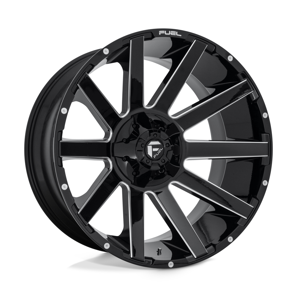 24x12 Fuel Offroad Wheels D615 CONTRA 8x165.1 -44 offset 125.1 hub BLACK - D61524208247