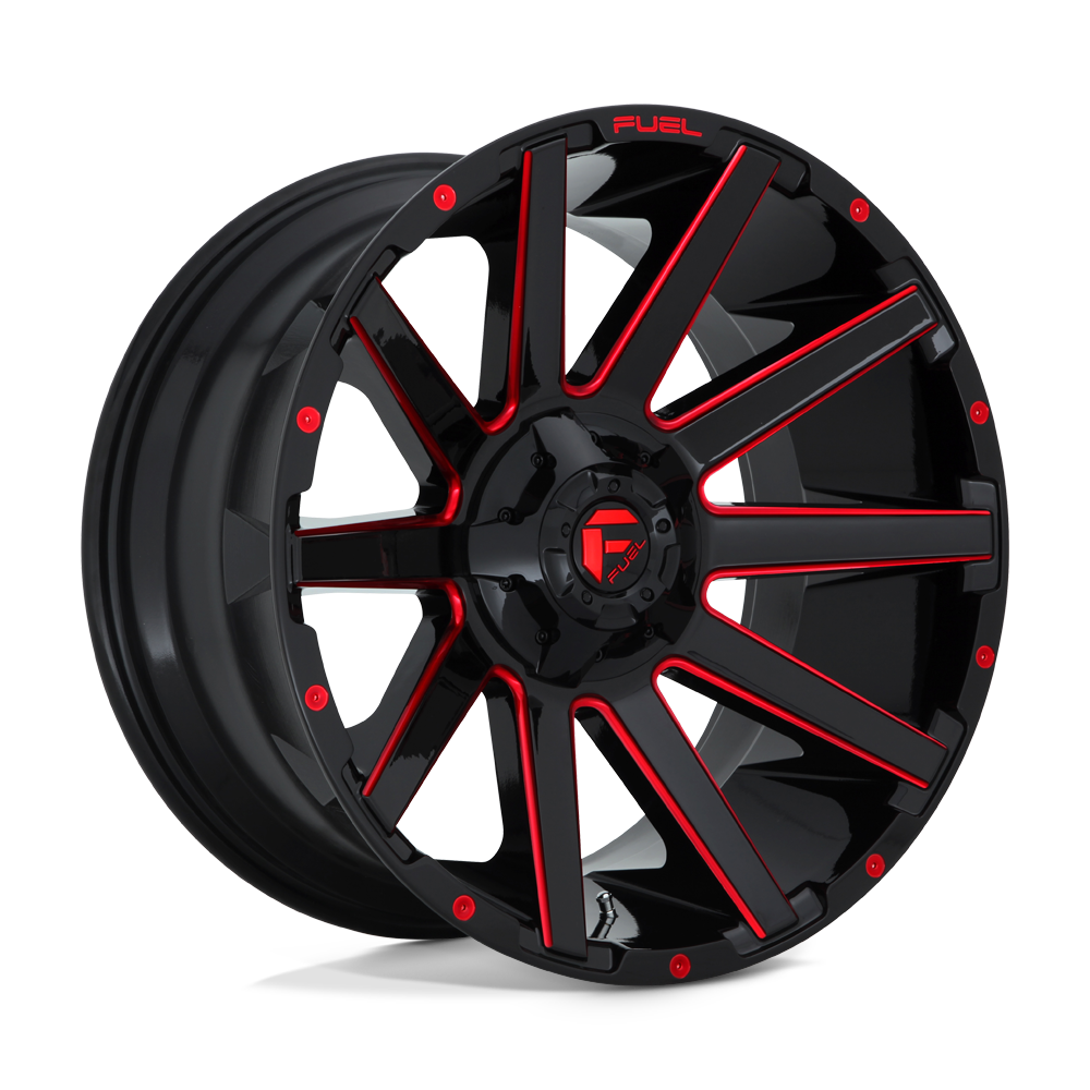 22x10 Fuel Offroad Wheels D643 CONTRA 5x114.3/5x127 -18 offset 78.1 hub BLACK - D64322002647