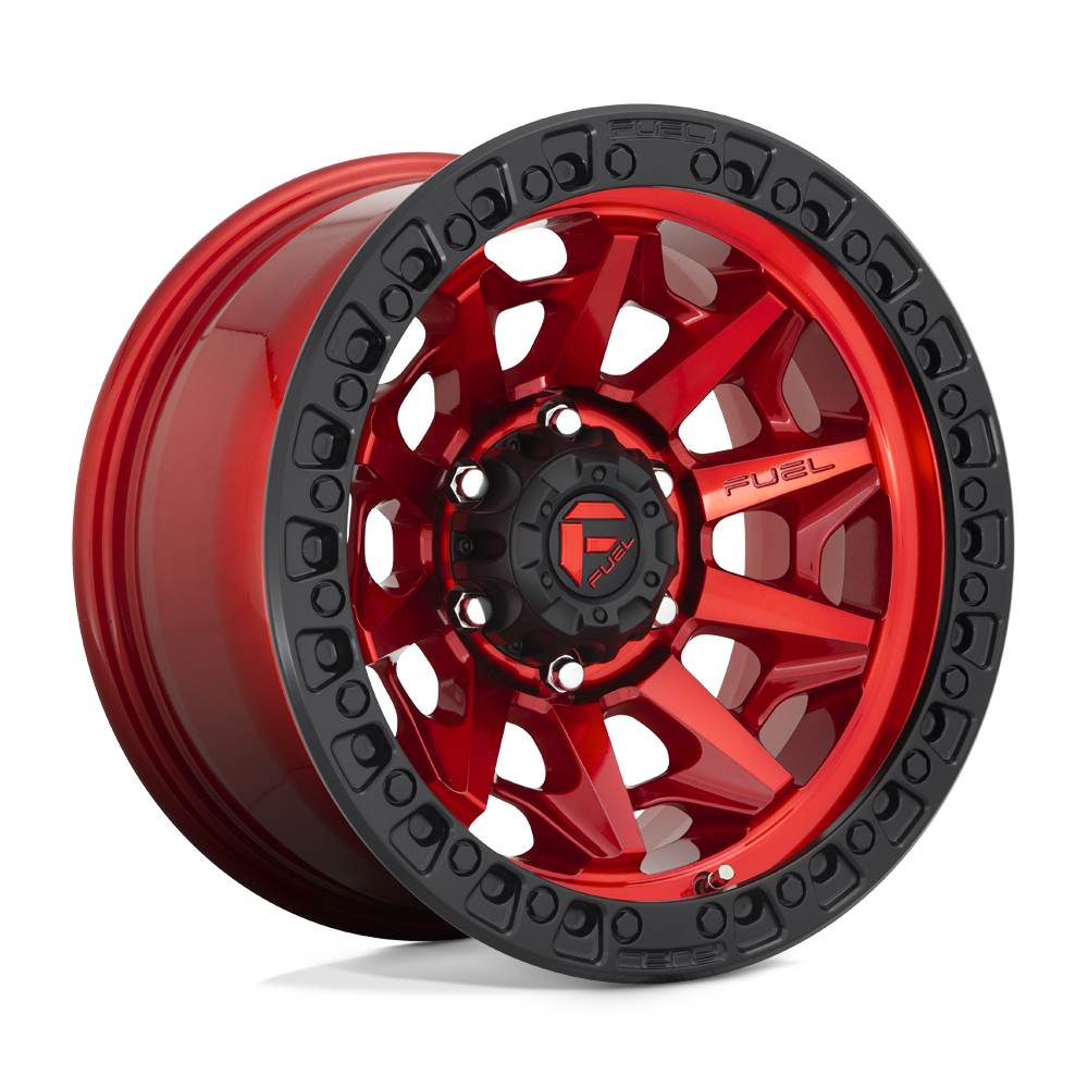 17x9 Fuel Offroad Wheels D695 COVERT 6x139.7 -12 offset 106.1 hub RED - D69517908445