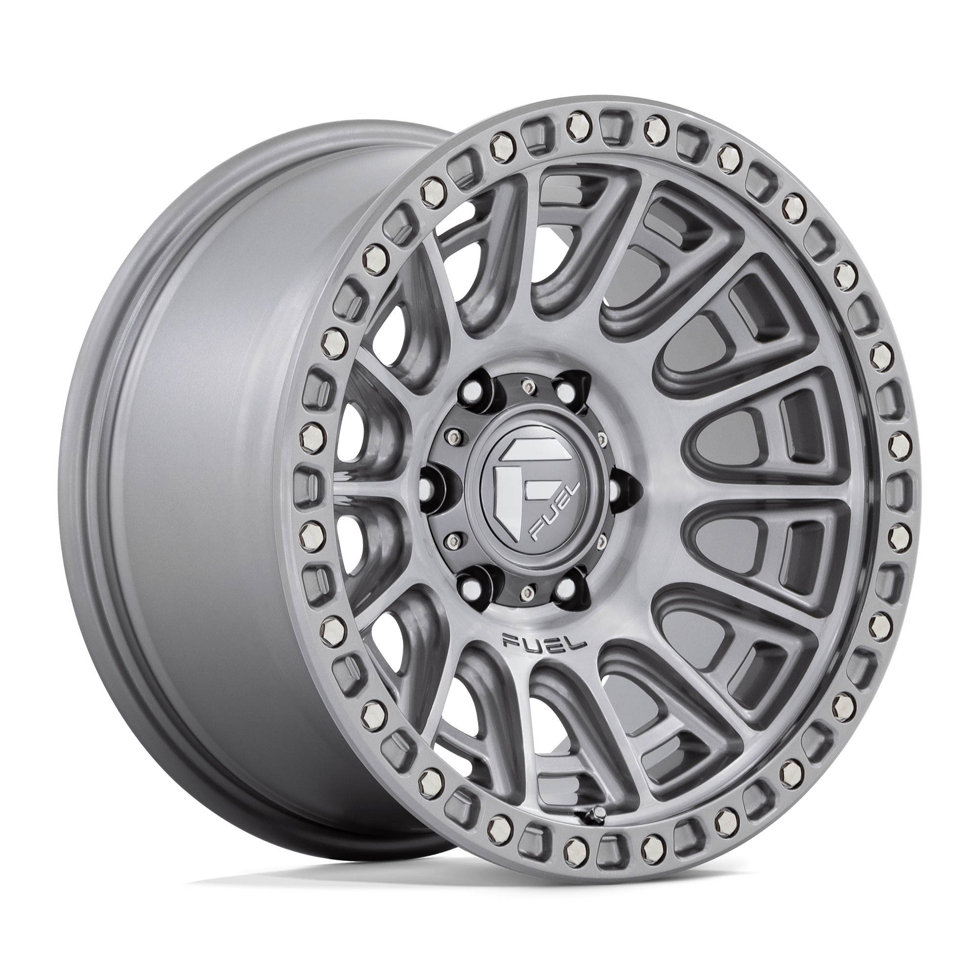 17x8.5 Fuel Offroad Wheels D833 CYCLE 6x120 34 offset 66.9 hub SILVER - D83317859460