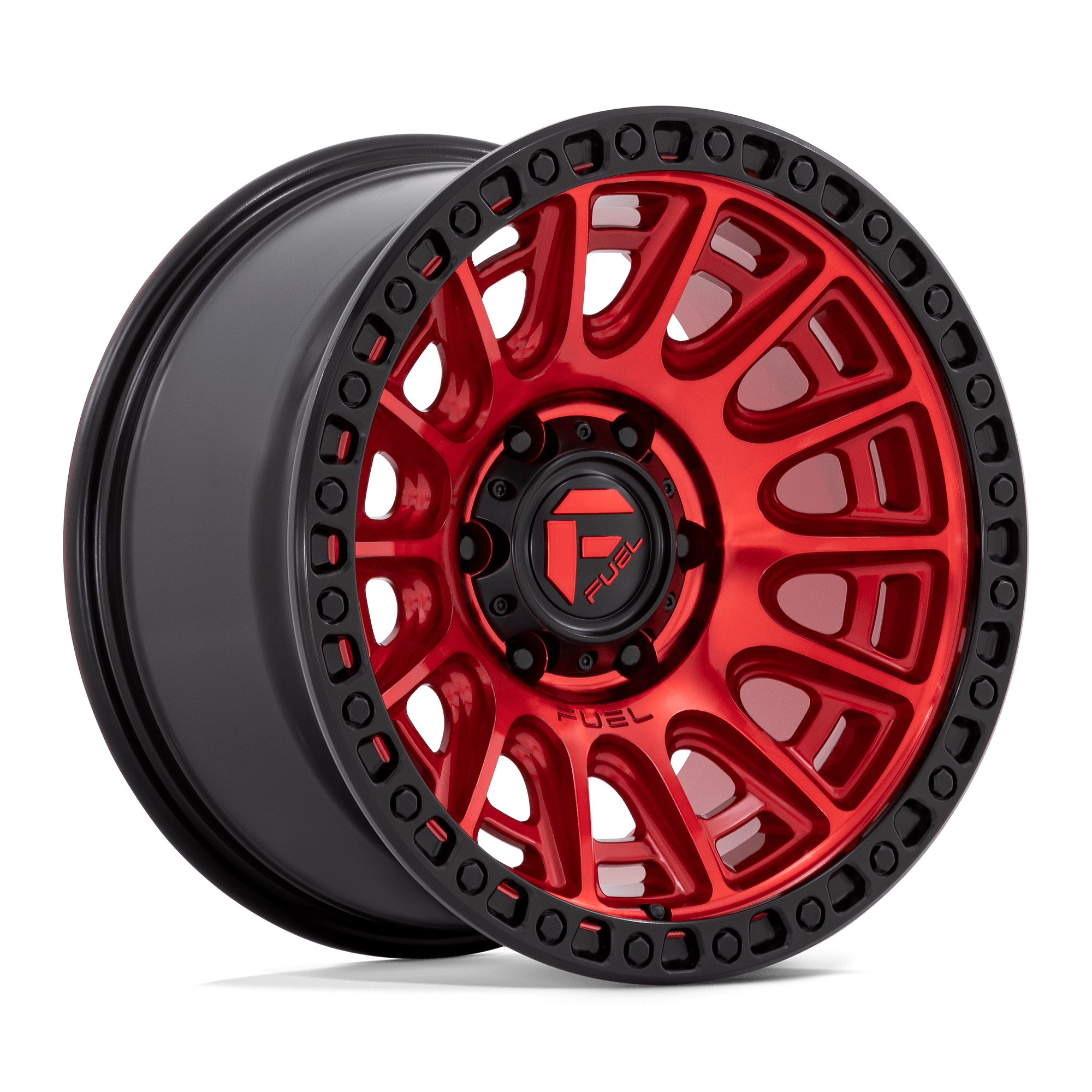 17x9 Fuel Offroad Wheels D834 CYCLE 5x127 -12 offset 71.5 hub RED - D83417907545