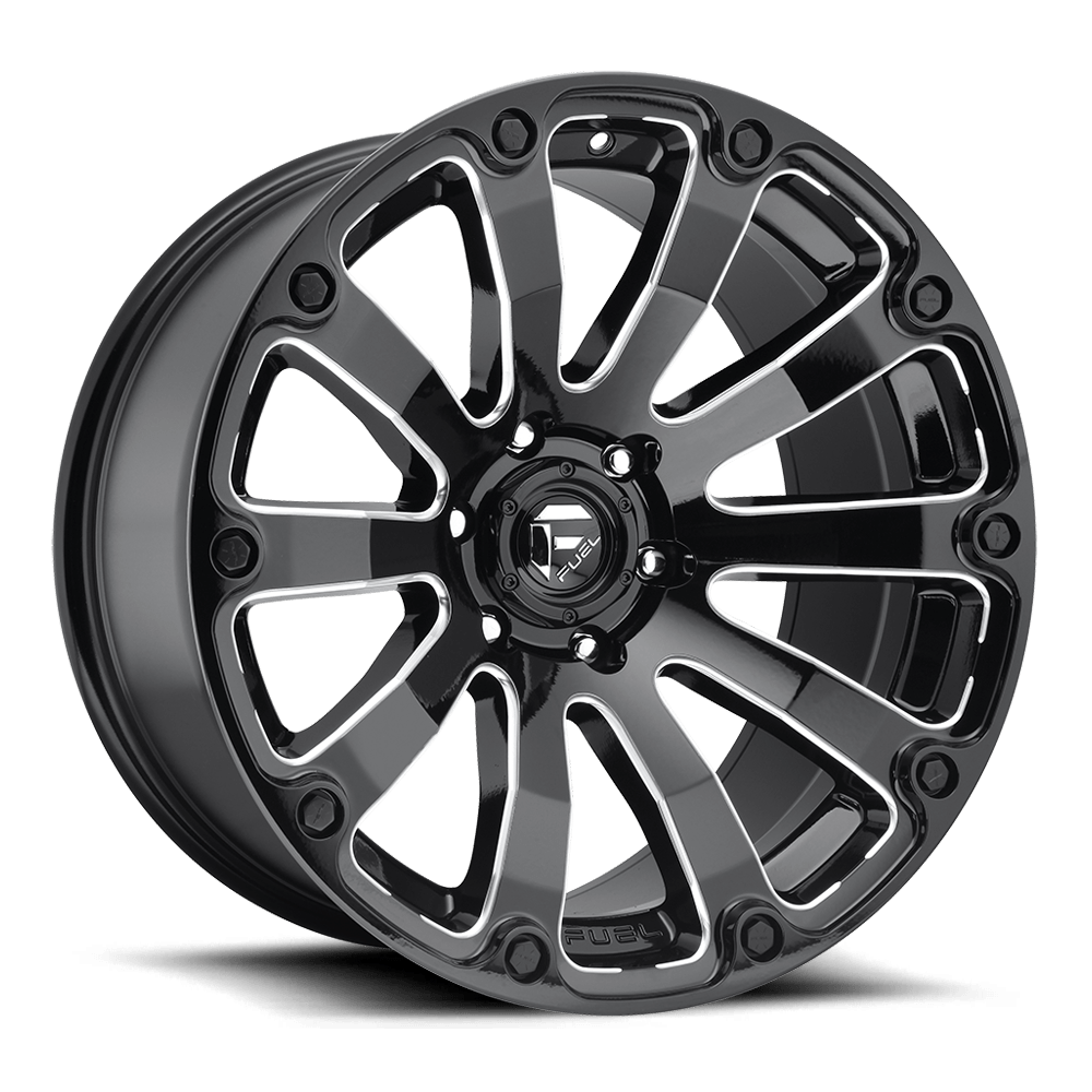 20x10 Fuel Offroad Wheels D598 DIESEL 5x127 -18 offset 78.1 hub BLACK - D59820007347