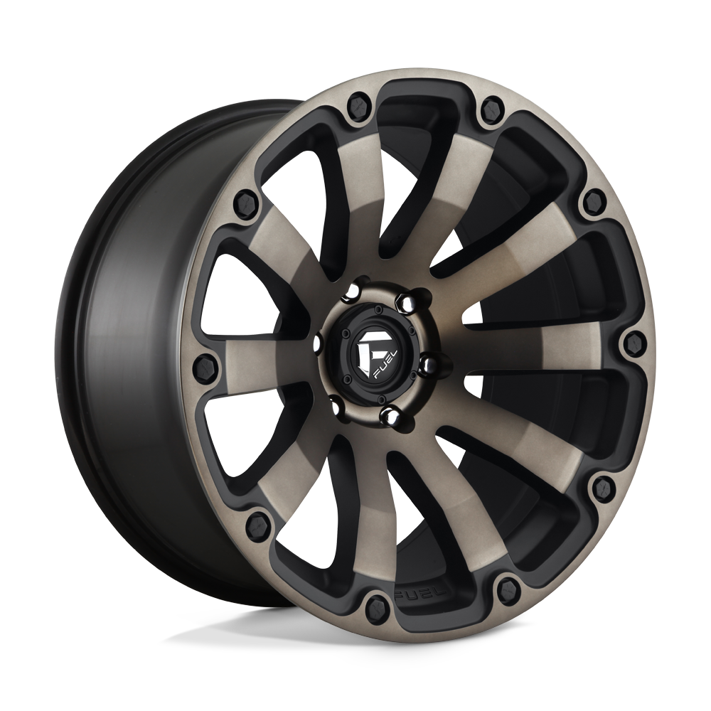 20x10 Fuel Offroad Wheels D636 DIESEL 5x127 -18 offset 78.1 hub BLACK - D63620007347