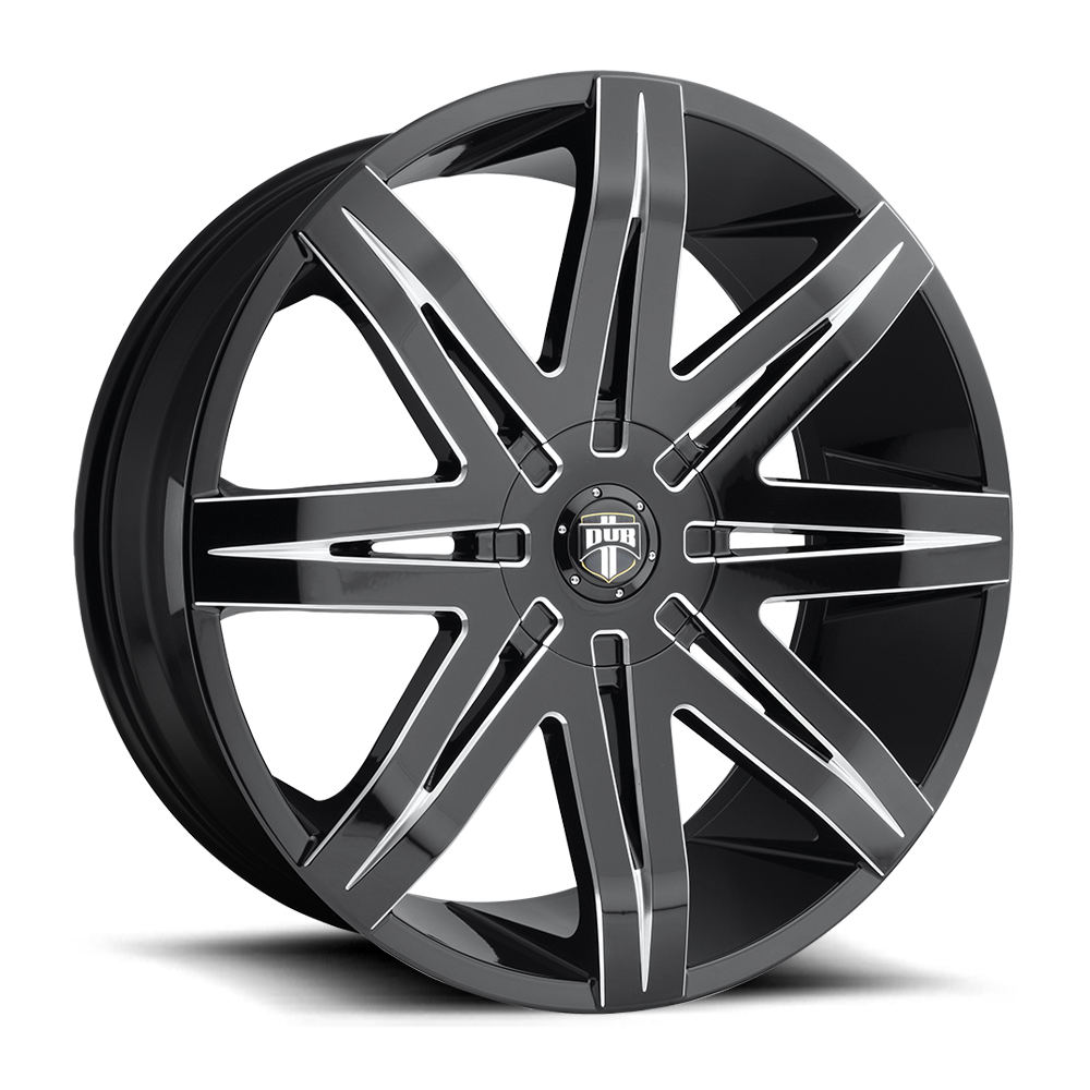 20x9 DUB Wheels S227 STACKS 6x135/6x139.7 25 offset 87.1 hub BLACK - S227209097+25