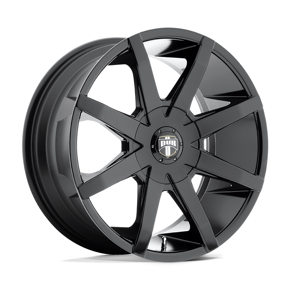 22x9.5 DUB Wheels S110 PUSH 5x130 35 offset 84.2 hub BLACK - S110229529+35