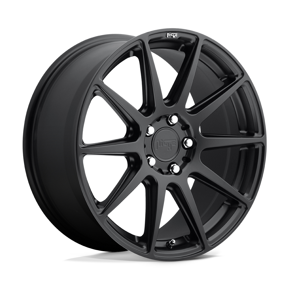 19x10 Niche Wheels M147 ESSEN 5x130 48 offset 71.5 hub BLACK - M147190063+48