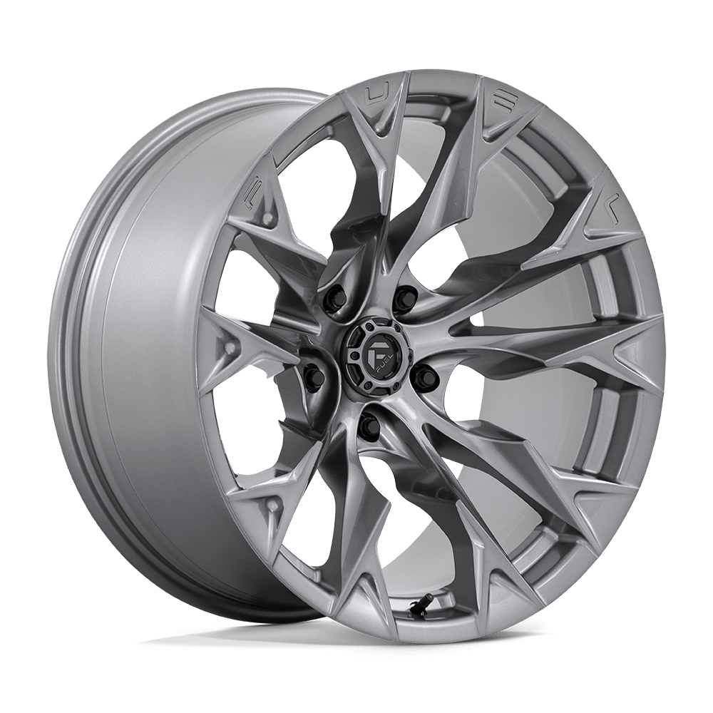 20x10 Fuel Offroad Wheels D806 FLAME 5x139.7 -18 offset 78.1 hub SILVER - D8062000B447