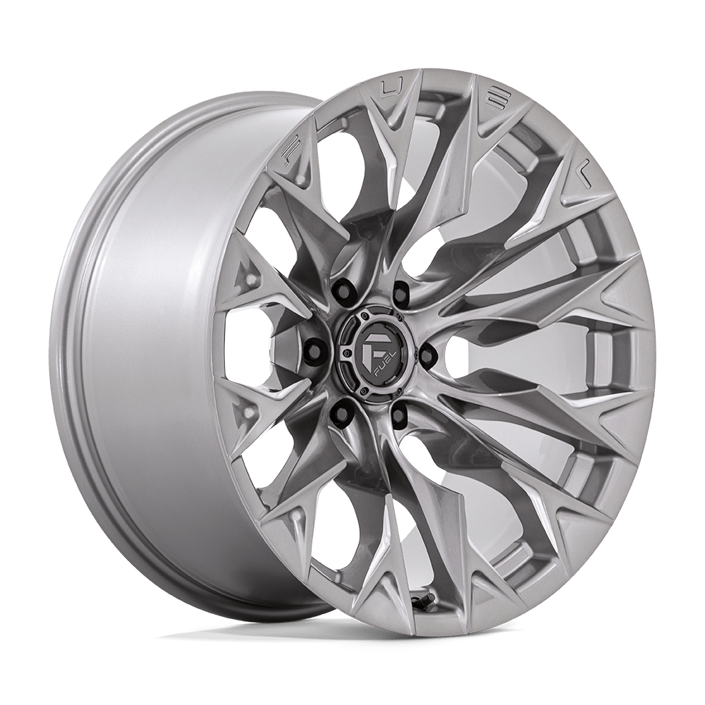20x10 Fuel Offroad Wheels D806 FLAME 8x165.1 -18 offset 125.1 hub SILVER - D80620008247