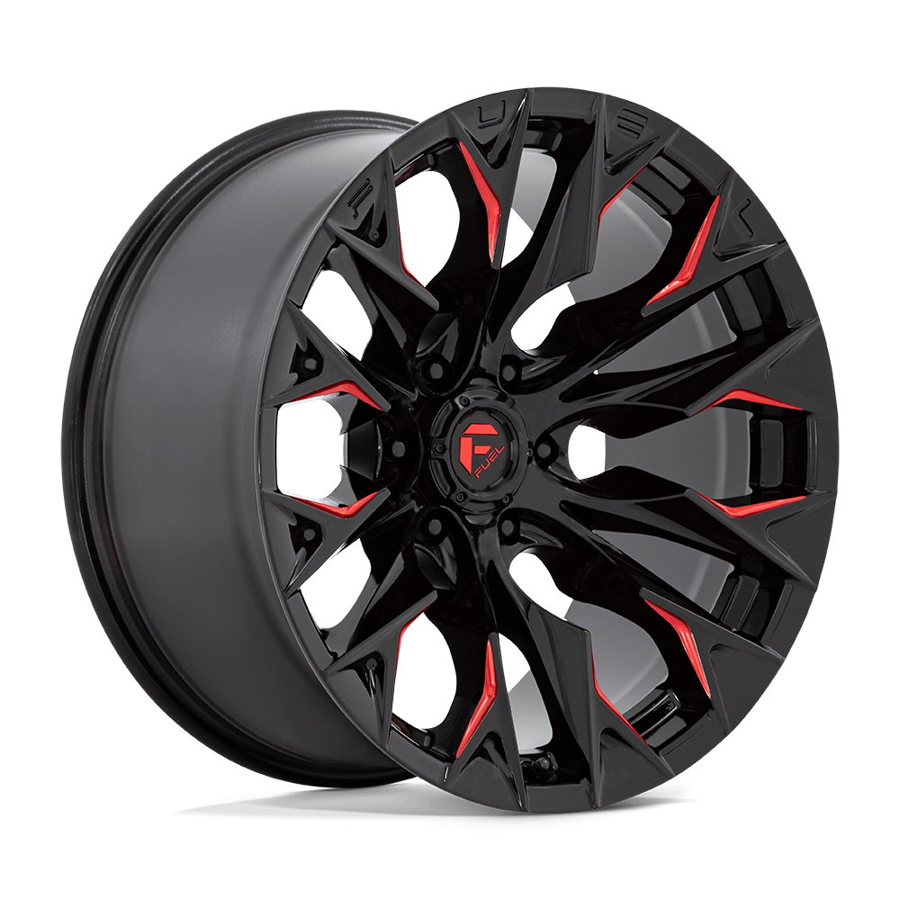 24x12 Fuel Offroad Wheels D823 FLAME 5x127 -44 offset 71.5 hub BLACK - D82324207547