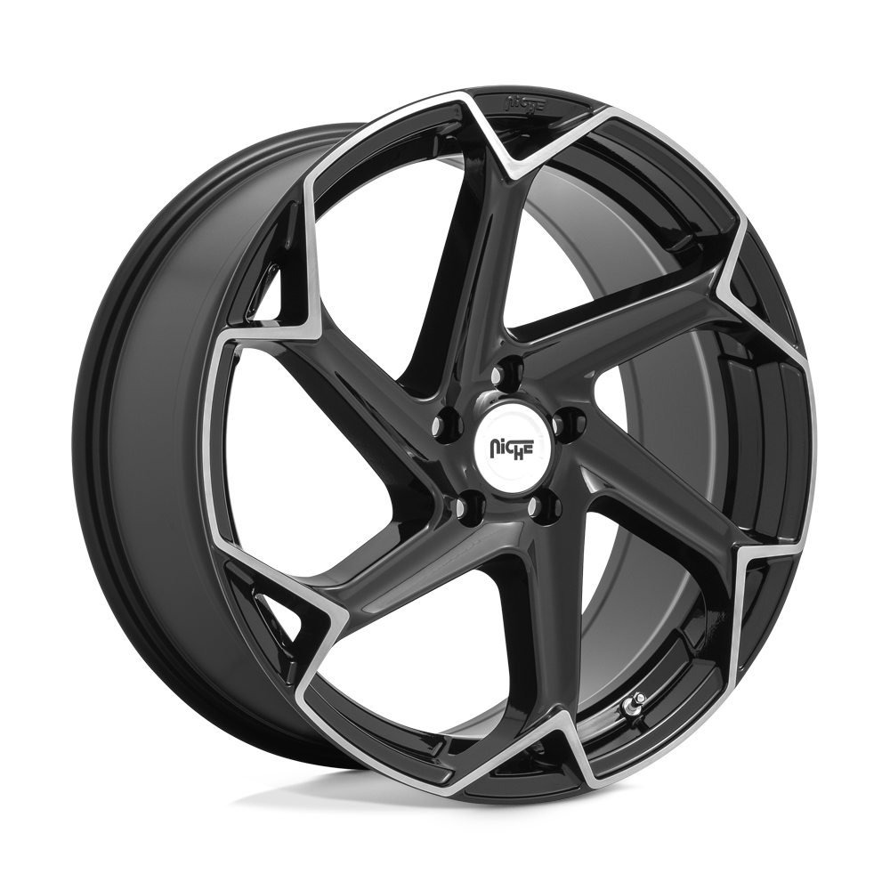 20x10.5 Niche Wheels M255 FLASH 5x112 40 offset 66.56 hub BLACK - M255200544+40