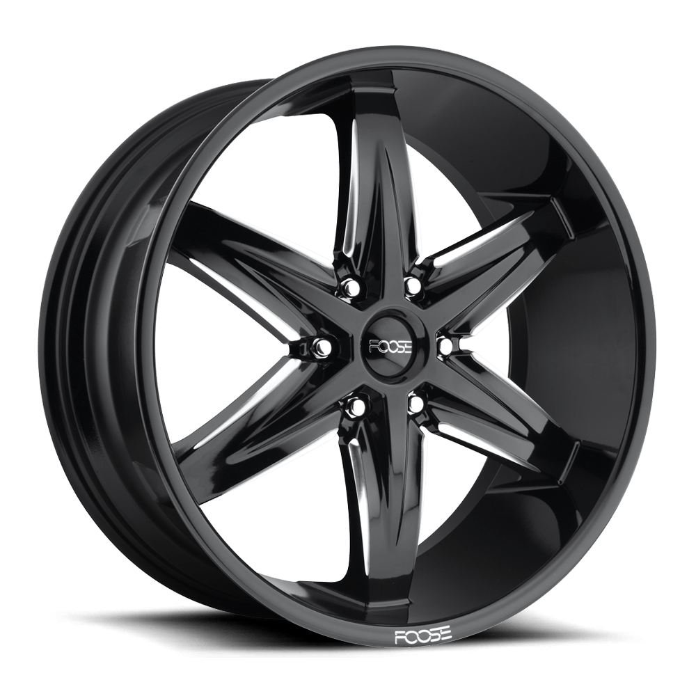 22x9.5 Foose Wheels F162 SLIDER 6x135 30 offset 87.1 hub BLACK - F162229589+30