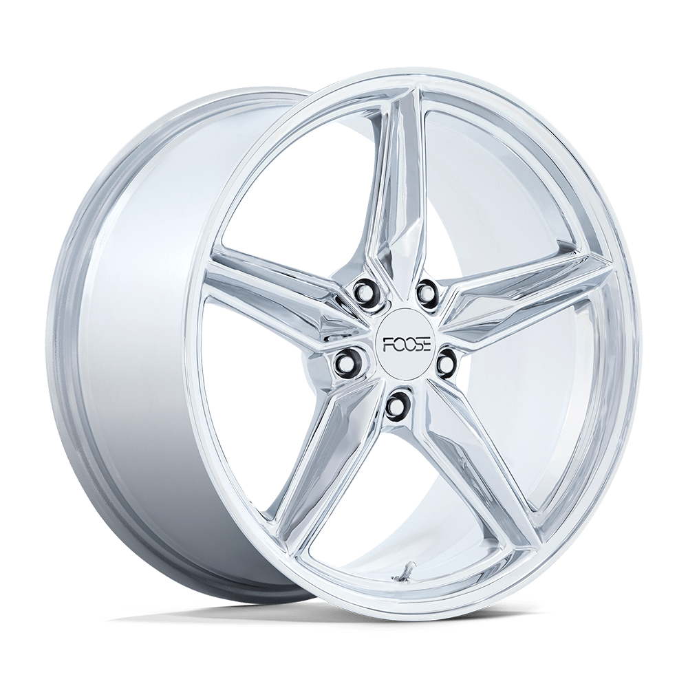 19x9.5 Foose Wheels F173 CF8 5x120 45 offset 67.06 hub CHROME - F173199513+45