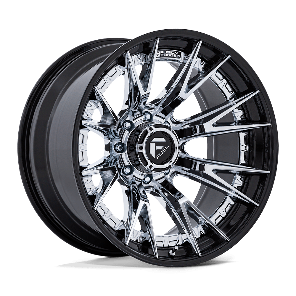 22x10 Fuel Offroad Wheels FC402 CATALYST 8x165.1 -18 offset 125.1 hub CHROME - FC402PB22108018N