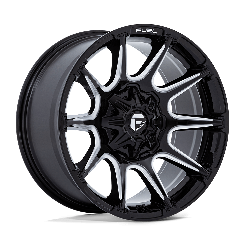 22x12 Fuel Offroad Wheels FC880 SUPER C 8x180 -44 offset 124.2 hub BLACK - FC880BE22128844N
